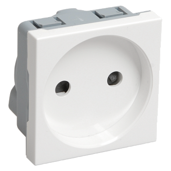 IEK Розетка без з/к 2к, 2 модуля (белая) РКС-20-20-П