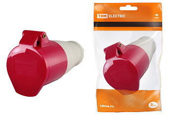 TDM Розетка 225 переносная 3Р+РЕ+N 32А 380В IP44 SQ0603-0014