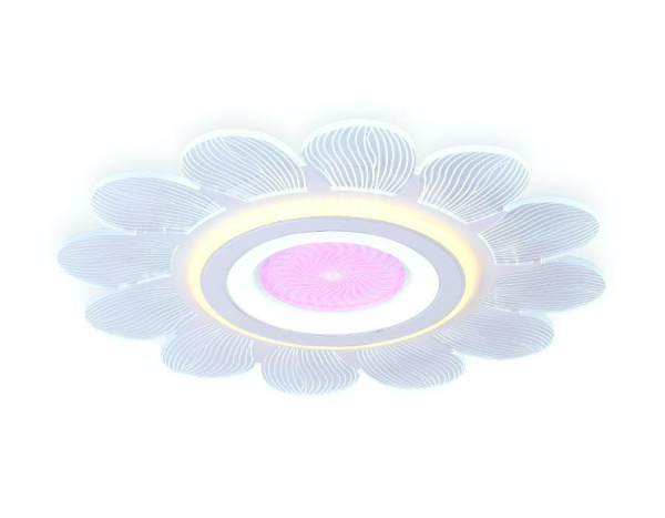 Купить Ambrella Потолочный светодиодный светильник с пультом AK4301 WH белый 105W D520*80 (ПДУ РАДИО 2.4)