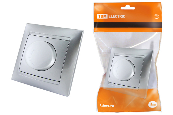 TDM Светорегулятор RL 300 Вт серебр. металлик "Лама" SQ1815-0209