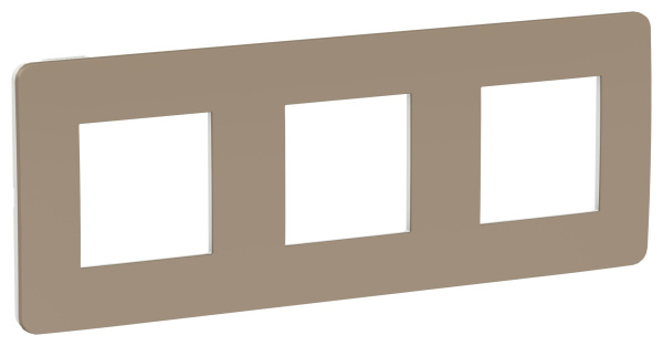 Купить SE Unica Studio Песочная/Белая Рамка 3-ная NU280626