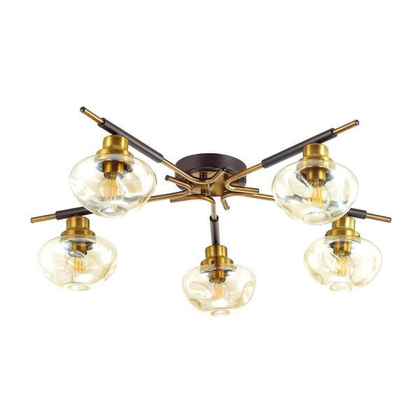 Купить Lumion 4405/5C LN19 064 коричневый, золотой Люстра потолочная E14 5*40W 220V YOSHI