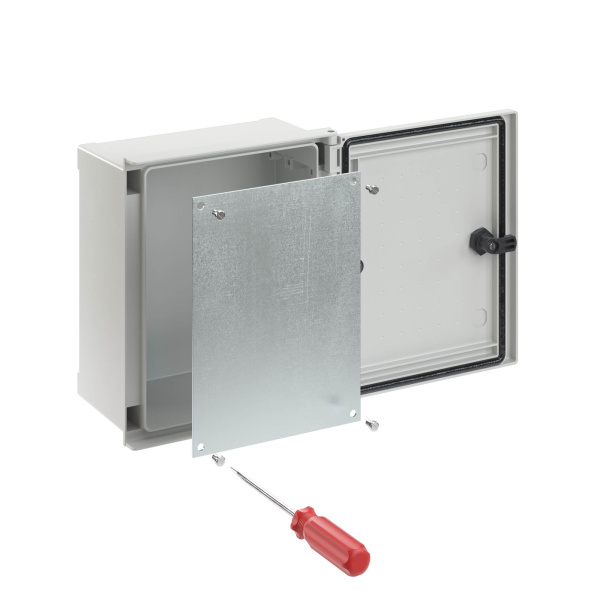 Купить DKC Монтажная панель для цельного навесного шкафа из фибергласа, металл, 800х300 (ВхШ) мм