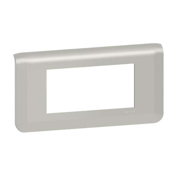 Купить Legrand Mosaiс Рамка - Программа Mosaic - 4 модуля - алюминий 079314L