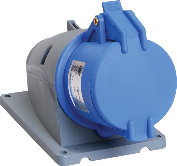Купить IEK Розетка стационарная ССИ-123 32А-6ч/200-250В 2Р+РЕ IP44 MAGNUM