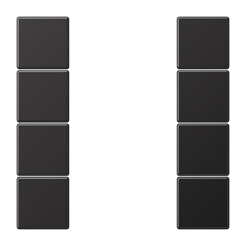 JUNG Набор накладок 4 группы, Dark AL2504TSAD