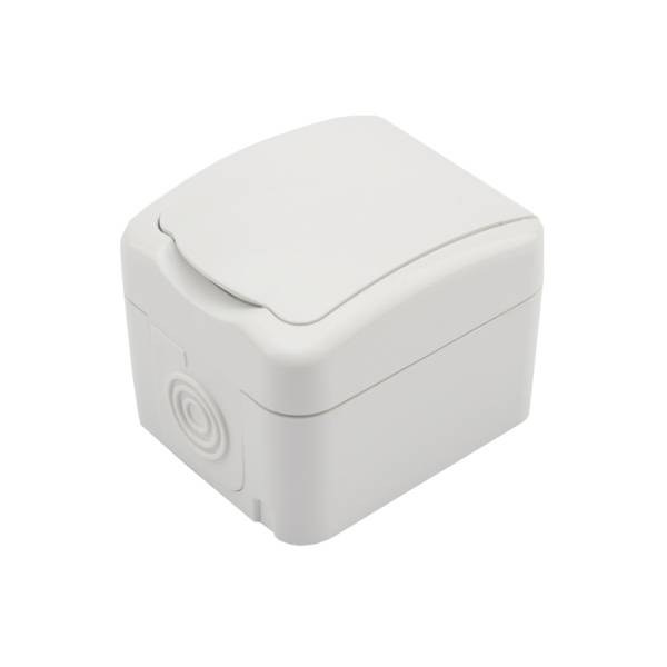 Kranz Розетка одноместная Mini OG IP54, с заземлением, о/у, белая KR-78-0604