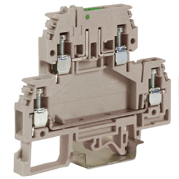 DKC DSS4/GR, зажим с 2 уровнями, верхний разъединяемый 4 кв.мм серый