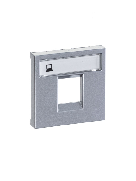 Купить ABB NIE Zenit Серебро Накладка 1-я тел/комп розетки(для суп.2017.2,2017.3,2018,2018.5,2018.6,2018.8 2CLA221810N1301