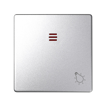 Simon 82 Detail Алюминий Накладка с пиктограммой "лампа" для 1-клав. мех. с подсветкой 82016-93