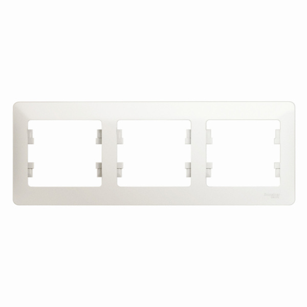 Systeme Electric Glossa Перламутр Рамка 3-ая, горизонтальная
