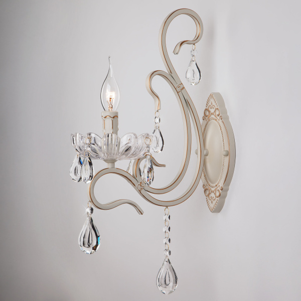 Eurosvet Бра с хрусталем 12205/1 белый 00000059680