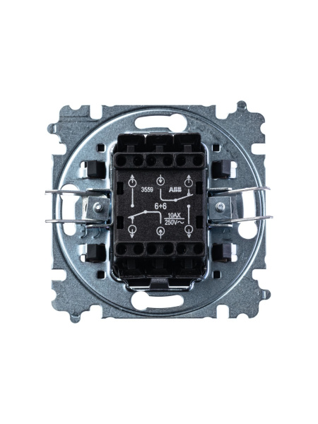 Купить ABB EPJ Levit белый / дымчатый чёрный Переключатель 2-клавишный 2CHH595245A6062