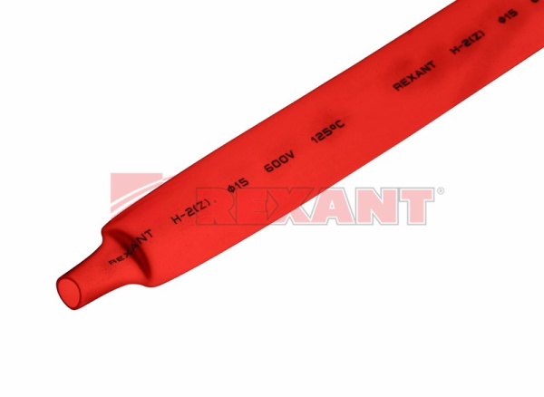 Купить 15.0 / 7.5 мм 1м термоусадка красная Rexant 21-5004