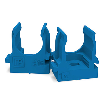Промрукав Крепеж-клипса для труб для монтажного пистолета синяя д16 (100шт/1100шт уп/кор) PR13.0143