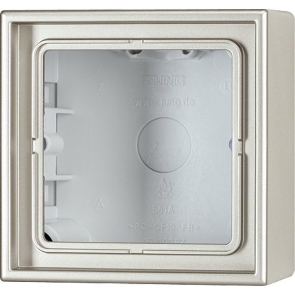 JUNG LS 990 Edelstahl Коробка для наклядного монтажа 1-ая ES2581A-L