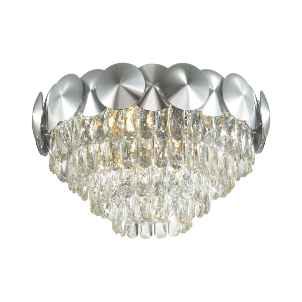 Купить Odeon Light 4972/5C HALL ODL22 375 хром/пластик/хрусталь Люстра потолочная E27 5*40W CATRIS