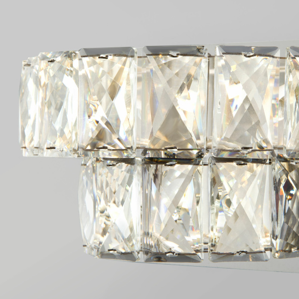 Купить Eurosvet Светодиодный настенный светильник с хрусталем 90059/2 хром 00000083326