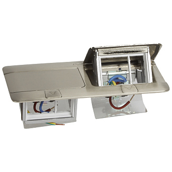 Legrand Нержавеющая сталь Блок выдвижной 6(2х3) модуля 054022