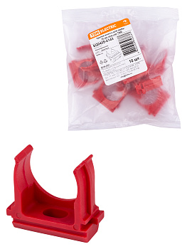 TDM Крепеж-клипса для трубы ПНД 25 мм (10 шт.) красная SQ0405-0143