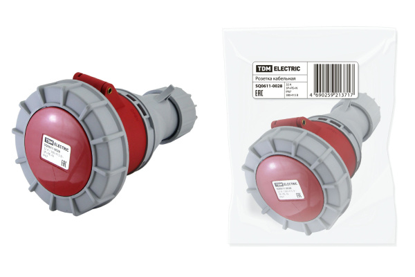 TDM Розетка кабельная IP67 32А 3Р+РЕ+N 380В SQ0611-0028
