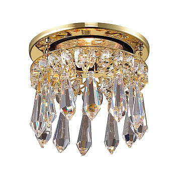 Novotech 369331 NT09 174 золото/прозрачный Встраиваемый светильник IP20 GX5.3 50W 12V DROP