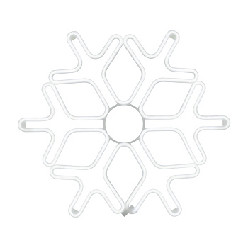 NEON-NIGHT Фигура «Снежинка» из гибкого неона, 60х60 см, цвет свечения белый 501-325