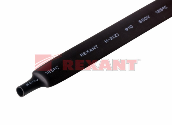Купить 10.0 / 5.0 мм 1м термоусадка черная Rexant 21-0008