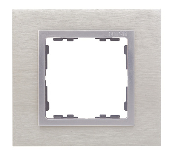 Simon 82 Nature Сталь матовая/Алюминий/Металл Рамка 4-ая 82947-34