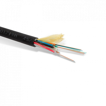 Hyperline FO-MB-IN/OUT-503-48-LSZH-BK Кабель волоконно-оптический 50/125 (OM3) многомодовый, 48 волокон, безгелевые микротрубки 1.1 мм (micro bundle), 53498