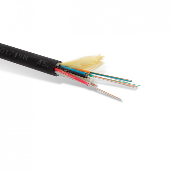 Hyperline FO-MB-IN/OUT-503-48-LSZH-BK Кабель волоконно-оптический 50/125 (OM3) многомодовый, 48 волокон, безгелевые микротрубки 1.1 мм (micro bundle), 53498