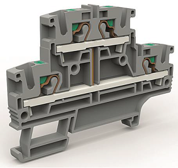 DKC Двухярусная клемма с объединенными ярусами на 4 кв.мм