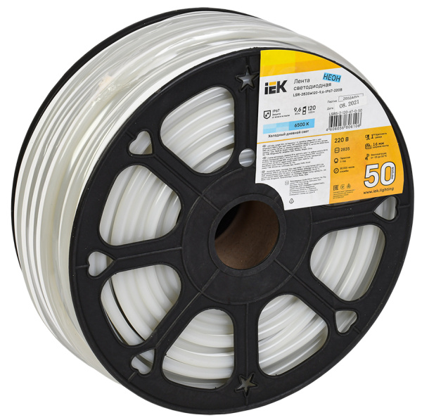 IEK Лента LED "неон" 50м LSR-2835W120-9,6-IP67-220В
