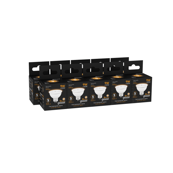 Купить Gauss Лампа MR16 9W 830lm 3000K GU5.3 LED 101505109