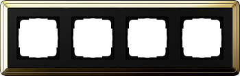 Gira ClassiX Латунь/Черный Рамка 4-ая 0214632