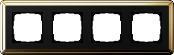 Gira ClassiX Латунь/Черный Рамка 4-ая 0214632