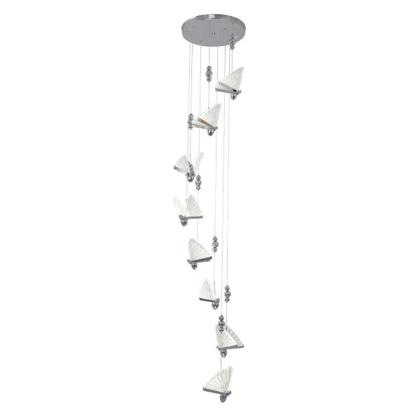Kink Light 08444-8A,02 Подвес Баттерфляй хром d40 h250 Led 8*6W (4000K)