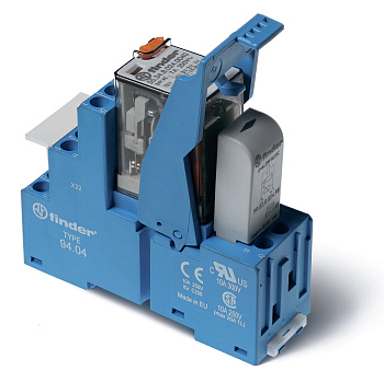 Finder Интерфейсные модули реле с клипсой-держателем, Светодиод, Конт.AgNi, 4CO 7A, 230VAC 583482300060SPA