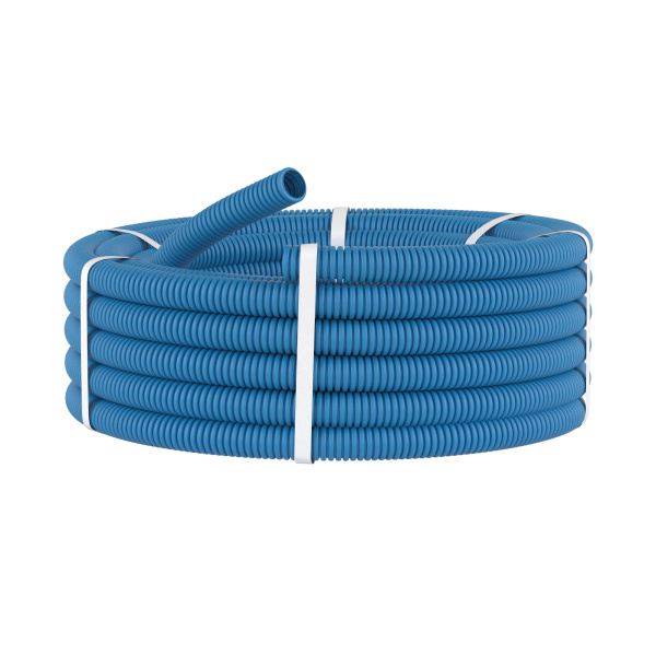 Купить DKC Труба ПП гибкая гофр. д.25мм, лёгкая без протяжки, 50м, цвет синий