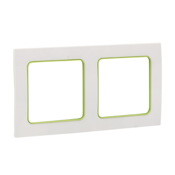 Купить EKF PROxima Стокгольм Белый Линия зеленая Рамка 2-ая