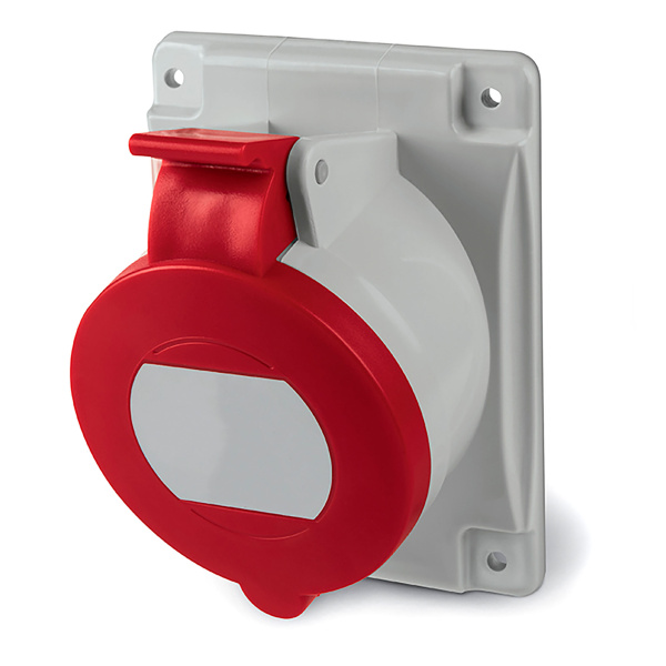 DKC Розетка панельная с наклоном  IP44 32А 3P+E 400В