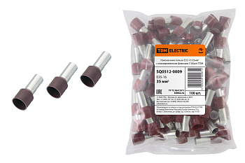 TDM Наконечник-гильза Е35-16 35мм2 с изолированным фланцем (100шт) SQ0512-0009