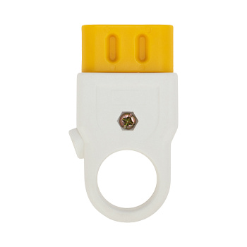 Розетка разборная без з/к 10А плоская белая Rexant 11-8526