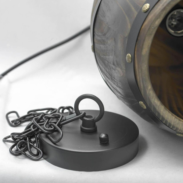 Купить Lussole LOFT Металл Коричневый /  Дерево Подвес E27 60W LSP-9844