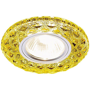 Ambrella Встраиваемый точечный светильник со светодиодной лентой S288 GD хром/топаз/MR16+3W(LED WHITE)