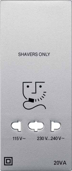 Купить SE Merten SM Алюминий Центральная плата розетки для электробритв MTN213560