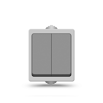 UNIVersal "Аллегро" Выключатель Серый2 кл., IP-54 1280