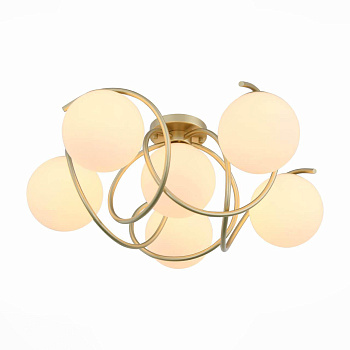 Evoluce SL711.202.06 Люстра потолочная Золото/Белый E27 6*60W