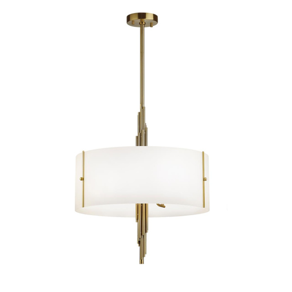 Odeon Light 5415/6 MODERN ODL_EX23 39 бронзовый/белый матовый/металл/стекло Люстра E27 6*40W MARGARET