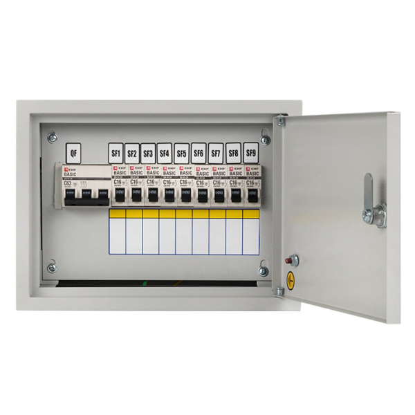 Купить EKF Basic Щит осветительный ОЩВ с автоматическими выключателями 3P 1x63A 1P 9x16A oshv-63-9